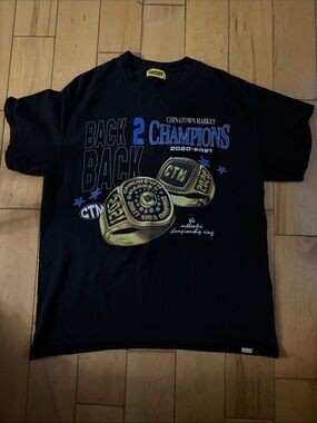Chinatown Market Men’s Black 'Back 2 Champions' Graphic Tee